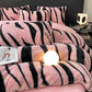 👍[High quality] 🔥Milk plush thick warm 4-piece bedding set