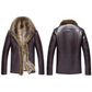 Men's Warm Premium Faux Fur Lined Artificial Leather Jacket