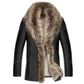 Men's Warm Premium Faux Fur Lined Artificial Leather Jacket