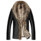 Men's Warm Premium Faux Fur Lined Artificial Leather Jacket