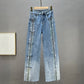 👖✨Women's Jeans With Shiny Rhinestones And Chic Slit✨