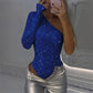 🎉👗The Summer Hot Sale 50% OFF 🛍️Women's One Shoulder Sequin Bodysuit
