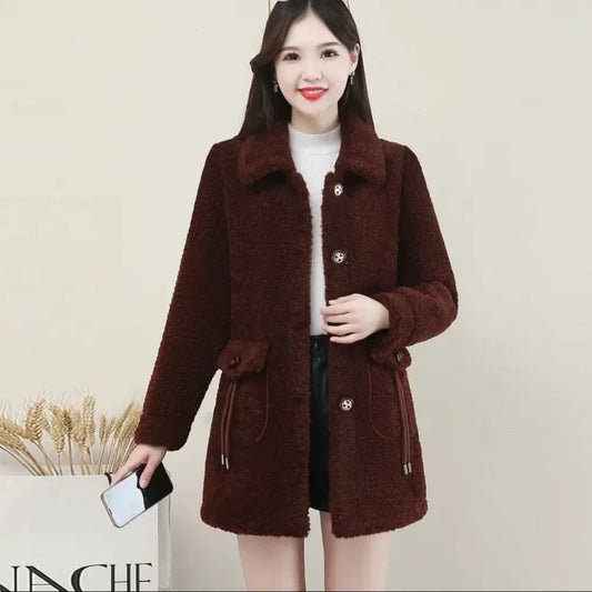 ❄️Winter Specials❄️ Women's Warm Medium-Length Lapel Jacket