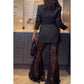 💖Limited Time Sale 58% OFF💖Stylish Blazer & See Through Flared Pants 2 PCS Set