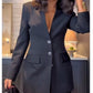 💖Limited Time Sale 58% OFF💖Stylish Blazer & See Through Flared Pants 2 PCS Set