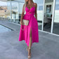 👗Summer New💕Women’s Spaghetti Straps High Slit Dress | Adjustable Spaghetti Straps | Side Thigh Split💜