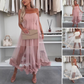💖LAST DAY SALE 50% OFF👗Women's Mesh Patchwork Strapless Dress