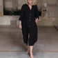 Women‘s Casual Loose Cotton Linen Long Shirt Dress