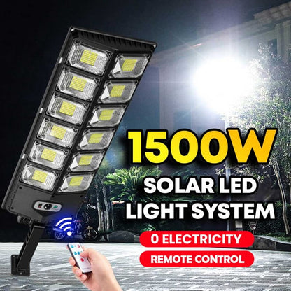 1500W Integrated Outdoor Human Body Induction Solar Garden Street Light