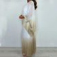⏰ Limited Time Offer – 50% Off! 🎉Mesh Mix Dip Dye Loose Flowy Top & Trouser Set
