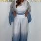 ⏰ Limited Time Offer – 50% Off! 🎉Mesh Mix Dip Dye Loose Flowy Top & Trouser Set