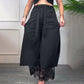 Women's Sexy Lace Lined Wide Leg Pants
