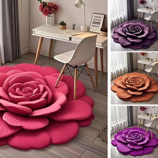🏠 2025 New Product🌸Floral Plush & Diatomaceous Earth Floor Mat