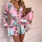 🔥Hot Sale 49% Off🔥Women's Fashion Floral Waisted Long Sleeve Dresses