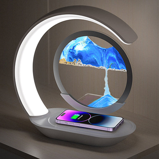 ⏳Time-limited Special⌛ Moving Sand Art Lamp with Wireless Charging Panel
