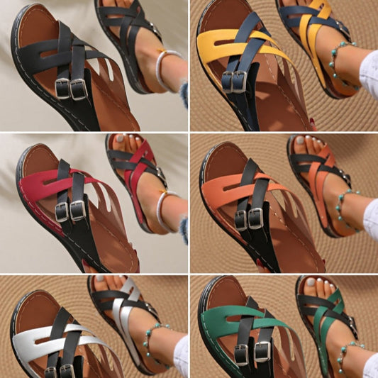 💎Special Offer 50% OFF💎Women's Fashion Belt Buckle Thick Bottom Sandal Slippers