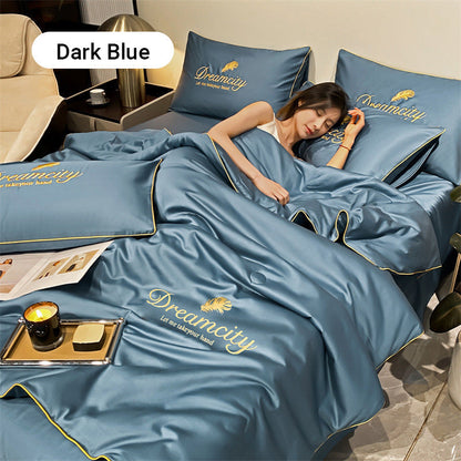 🎁Get Ready For Summer - Washable、cooling❄️4-piece bed linen🛏️