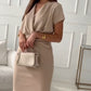 🌺2025 Summer New Arrivals👗V-Neck Short Sleeve Short Dress with Cinched Waist