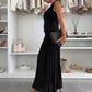 Women's Gold Buttons Knitted Vest & Skirt Set