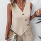 Casual V-Neck Tank Top & Shorts 2 Piece Set