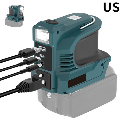 Compact DC to AC Inverter - Suitable for cars, motorhomes, outdoor use, and summer houses