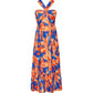 🔥Hot Sale 50%🌺Cross Halter Sleeveless Floral Printed Dress💃
