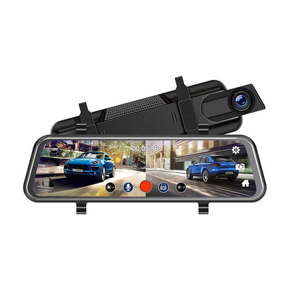 Touchscreen Dash Cam with Rearview Camera