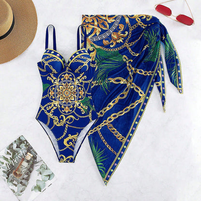 Women’s One-Piece Swimsuit & Cover-Up Set