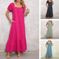 Women's Stylish Puff Sleeve Maxi Dress