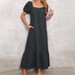 Women's Stylish Puff Sleeve Maxi Dress