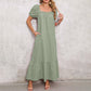 Women's Stylish Puff Sleeve Maxi Dress