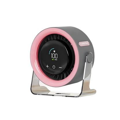 💥[Heatwave Essential] Desk Fan with LED Display USB Powered Portable 100 Speeds 120' Tilt Quiet Long Battery Life Oscillating Table Fan for Bedroom Office Home Camping