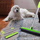 📢📢 50% OFF🧹 Pet Hair Remover Rubber Broom – Telescopic Handle & Built-In Squeegee for Carpets, Floors and Spills