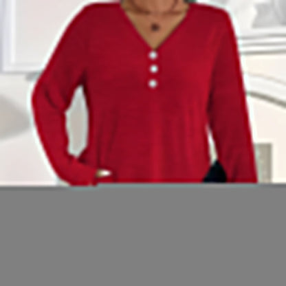 💜 LAST DAY PROMOTION - 50%OFF 💜 Women's Buttoned V-Neck Short Sleeve Top