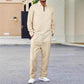 Men’s Waffle Knit Sweatshirt & Straight-Leg Pants Set
