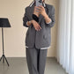 ⏳Time-limited Special⏰Women's Long Sleeve Blazer & Wide Leg Pant 2-Piece Set