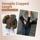 Women's Short-Length Fashionable Warm Fur-Collared Jacket（Icelandic white duck down）