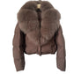 Women's Short-Length Fashionable Warm Fur-Collared Jacket（Icelandic white duck down）