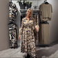 Graceful Floral Print Long Sleeve Dress