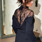🔥Limited stock available 50% OFF🔥Women's Elegant Mock Neck Lace Back Midi Dress