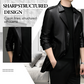 Men’s Mid-Length Classic Leather Coat