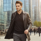 Men’s Mid-Length Classic Leather Coat