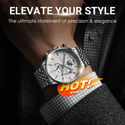 💥Christmas Eve Sale: 50% OFF🌍Men's watch with globe motif in maritime style