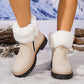 Women's Faux Fur Ankle Snow Boots with Zipper