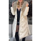 Women's Elegant Casual Cotton Coat with Fur Collar