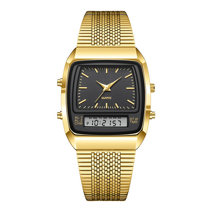 Retro Style Square Face Multifunction Watch
