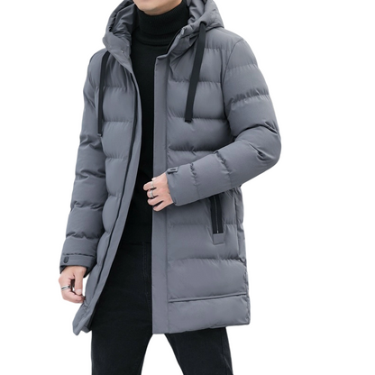 🔥Men's Mid-Length Hooded Puffer Jacket