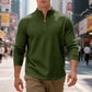 Men's Quarter-Zip Jacquard Pullover Sweatshirt