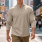 Men's Quarter-Zip Jacquard Pullover Sweatshirt
