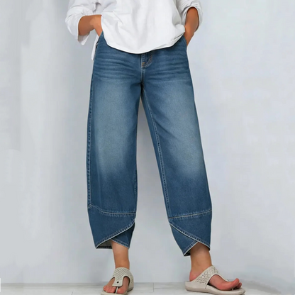 🔥New Arrivals Special Offer-Women's Casual Wide-Leg Cropped Jeans